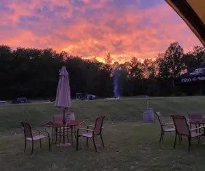 Beautiful sunset from Backyard Bistro. 