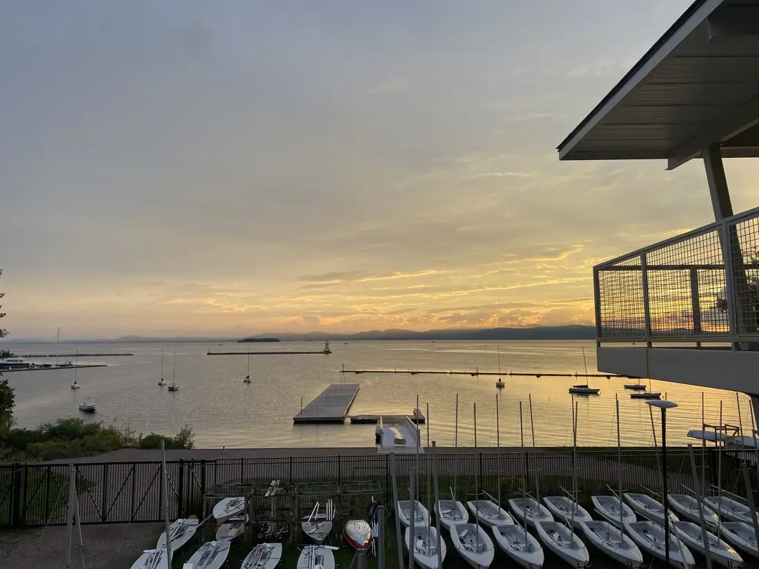 View from the Deck at Lake Champlain Community Sailing Centere