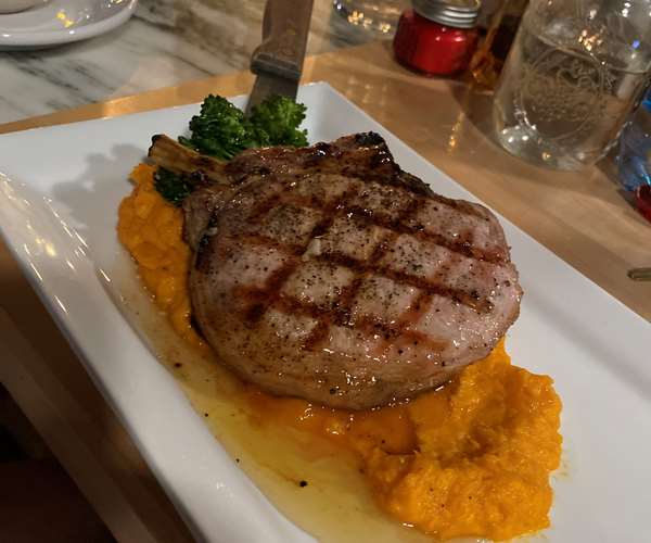 Grilled Pork Chop and sweet potato mashed